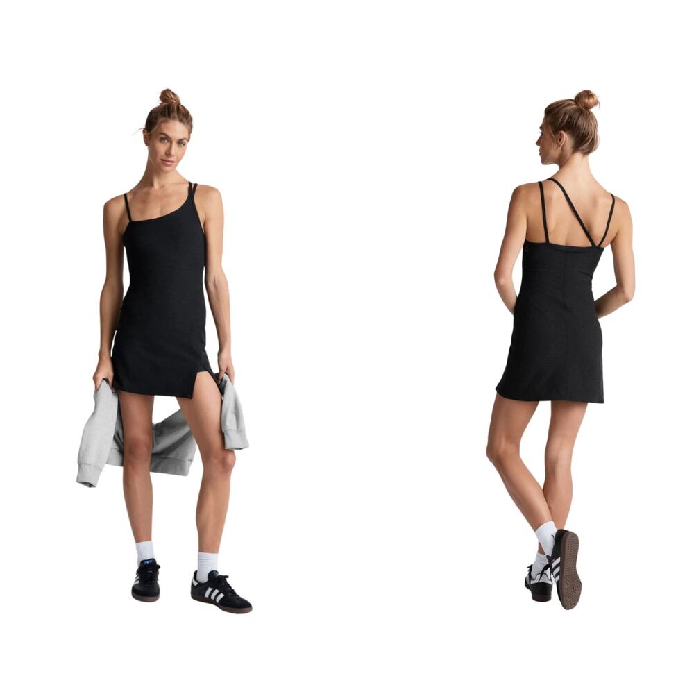 Beyond Yoga Fearless Asymmetric Space Dye Active Minidress size M